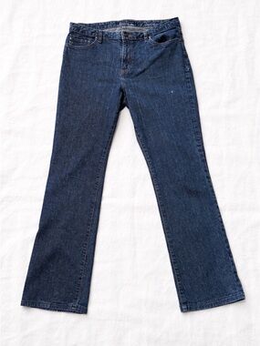 Calvin Klein Bootcut Women’s Dark Blue Denim Jeans - Classic Straight Leg